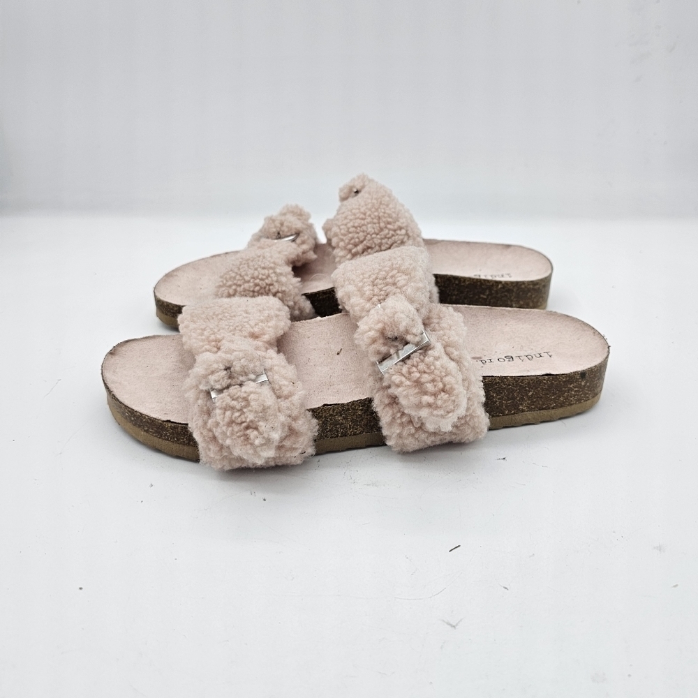 NWOB Indigo Rd Sally2 Womens Pink Faux Fur Slip On Slides Sandals Shoe Size 10 - Picture 5 of 10